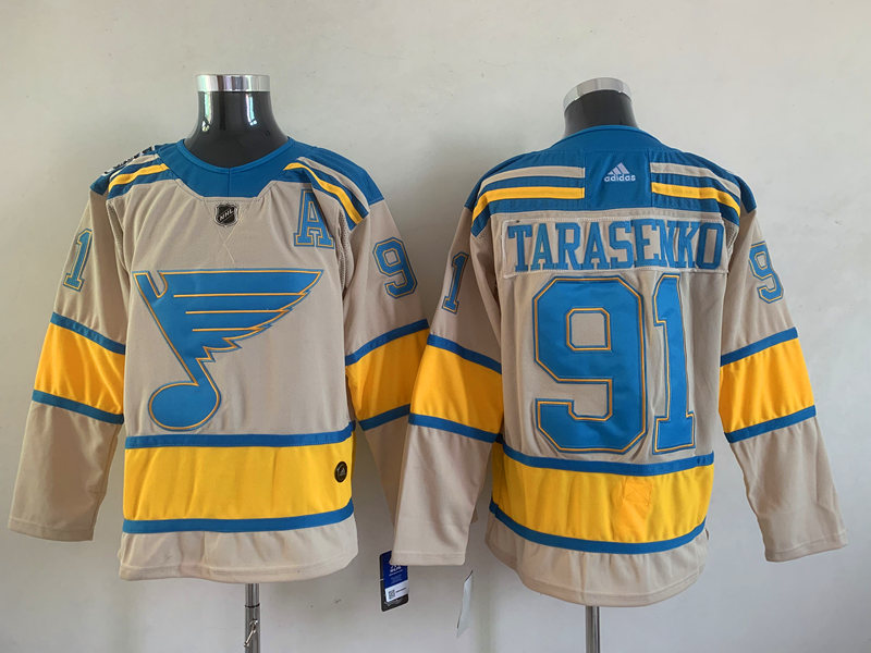 Men's St. Louis Blues Vladmir Tarasenko #91 Cream Breakaway Jersey